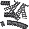 City Trains Flexible Tracks Forked Straight Curved Rails Switch Building Block Bricks technic Creator Toys for Children ► Photo 3/6