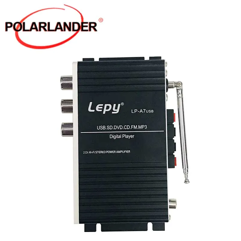 LP-A7 USB мини-усилитель мощности для автомобиля mp3-плеер автомобильный усилитель мощности мотоцикла мини USB SD DVD CD FM MP3+ пульт дистанционного управления