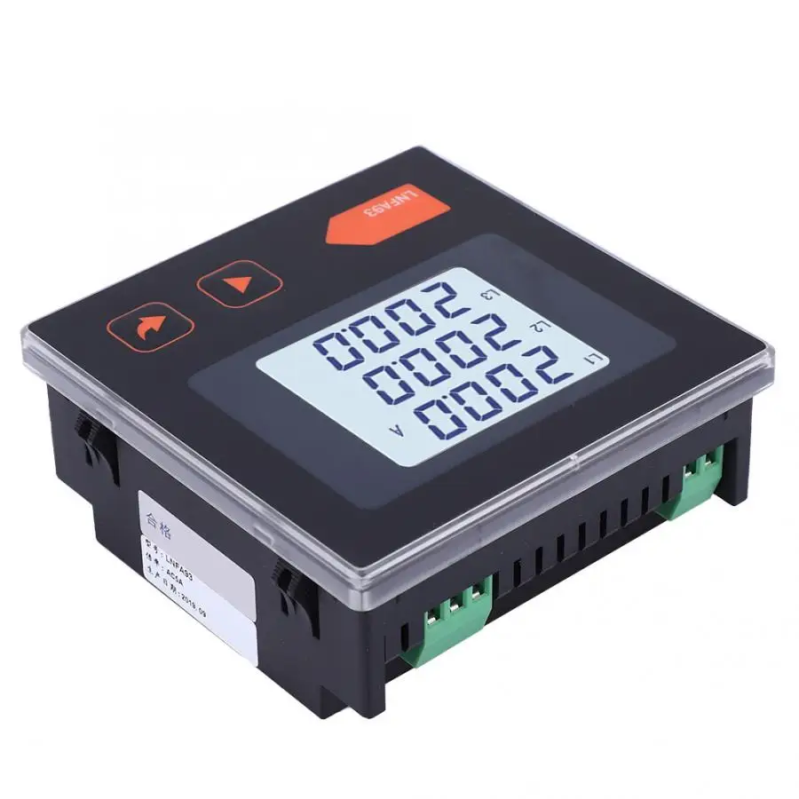 1 pcs LNFA93 Electric Power Meter Generator Three-Phase AC Ammeter Tester Digital Display AC Current Meter