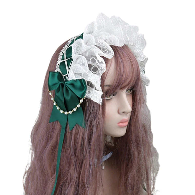 Ruffled Lace Headpiece Headband For Japanese Style Lolita Dress Girl