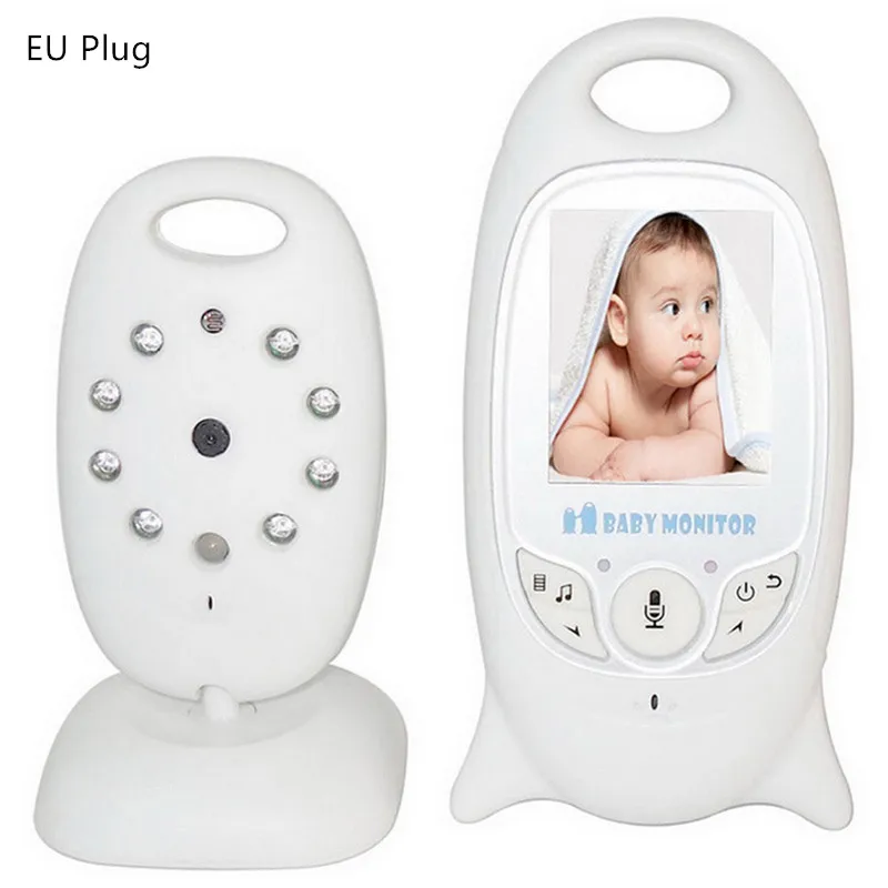 EU Plug 2 дюймов видео радионяня VB601 Беспроводная ip-камера инфракрасного ночного видения двухсторонняя поддержка разговора мониторинг температуры английский - Цвет: EU Plug