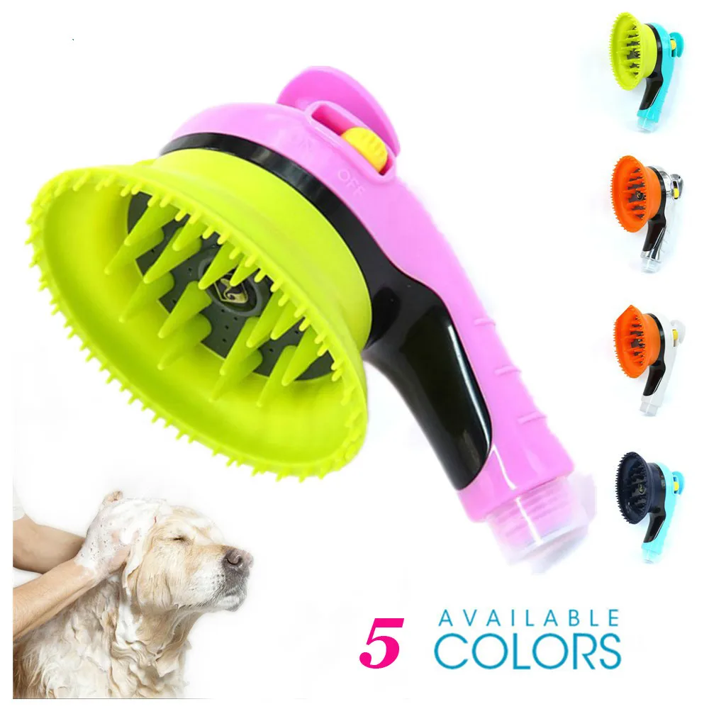 Pet Sprayer Pet Combing Massage Shower Sprayer Wash Grooming Bathing Massage Brush Handheld