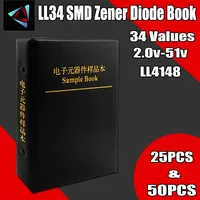 LL34 SMD Zener Diode Book LL4148 1/2W 2v-510v 34Values Package Assorted Kit 0.5W Eries Sample Book Commonly Used Sample Kit