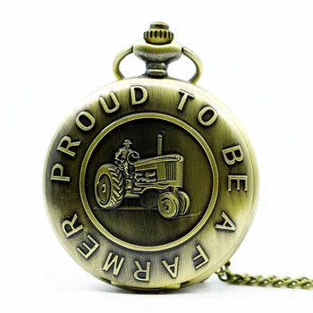 

Large quartz pocket watch classical design tractor pocket watch surrounding English quartz pocket watch