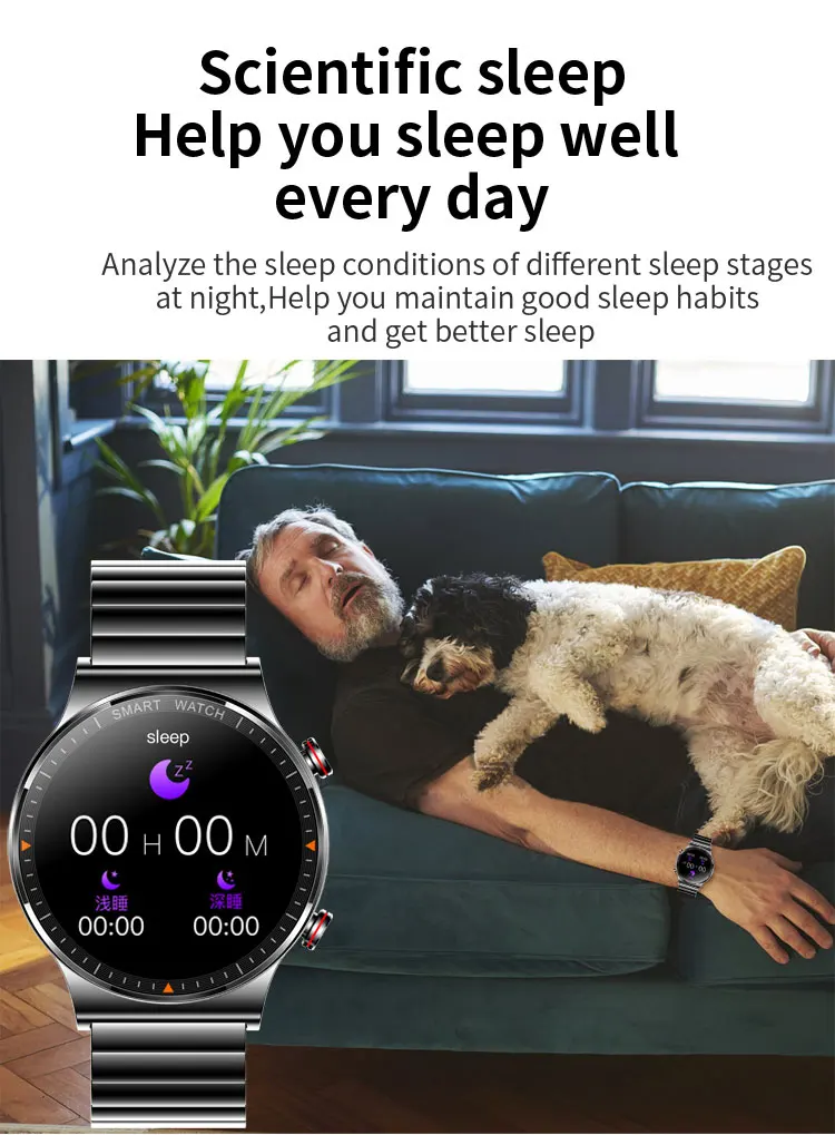 New 454*454 HD Smart Watch Full Touch Screen Mens Bluetooth Call Smartwatch IP68 Waterproof Music Player Fitness Tracker Watches