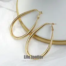 Женские круглые серьги Lifefontier модные геометрические подвески