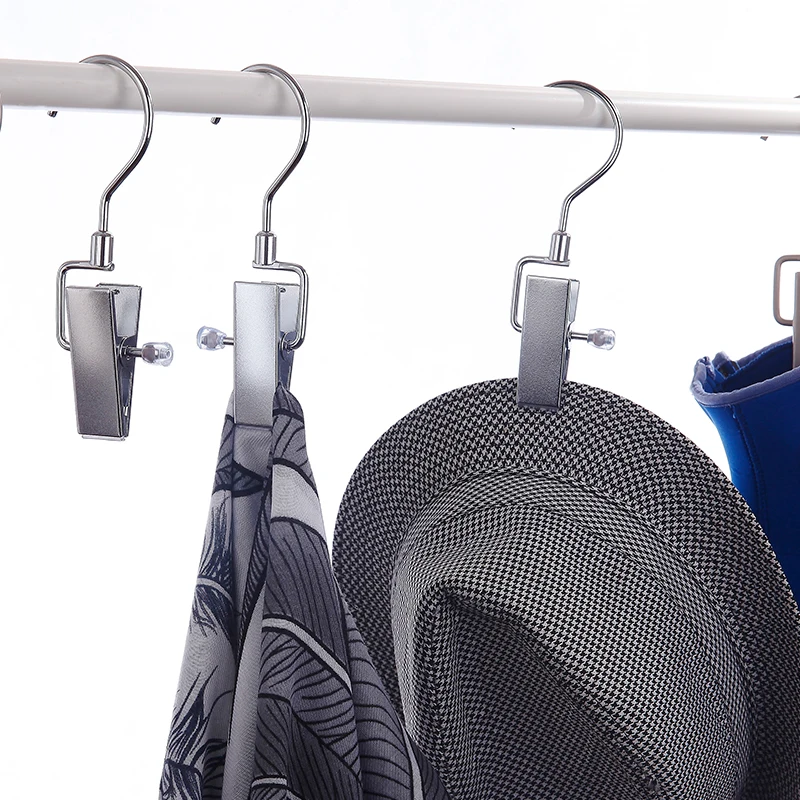 

Clothes Hat Hanging Hooks Super Strong Metal Laundry Clips Home Travel Swivel Hanging Laundry Hooks Portable Bra Socks Hanger
