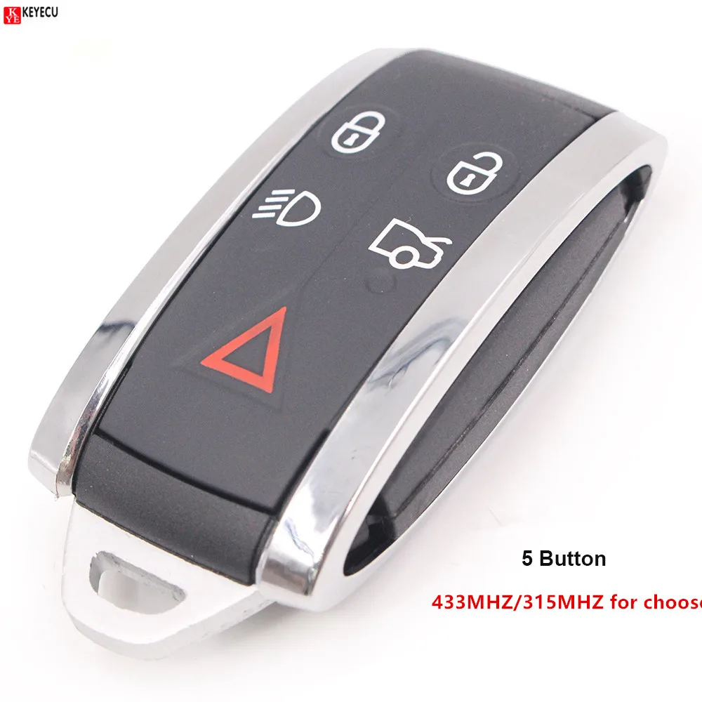 

keyecu OEM Smart Remote Key 315MHz / 433MHz 5 Button for Jaguar XF XFR XK XKR 2009 2010 2011 2012 2013