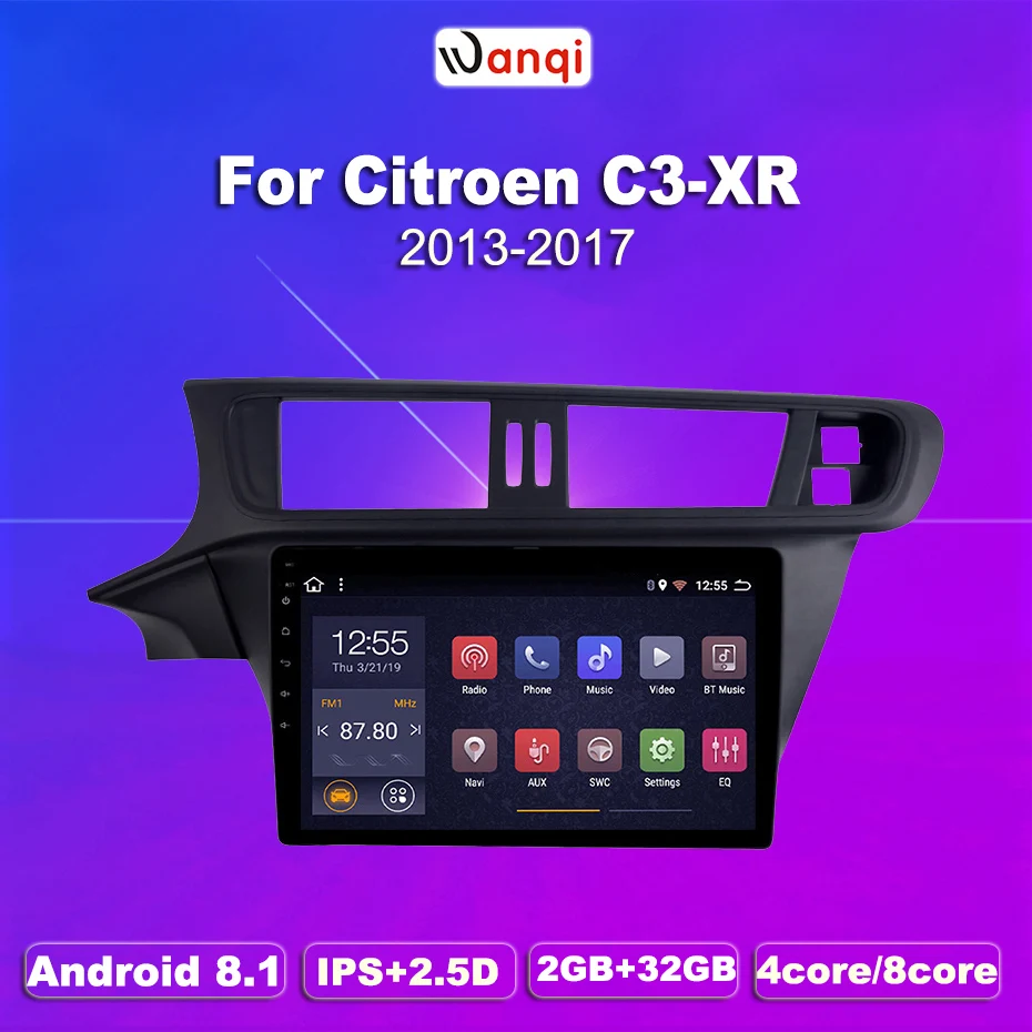 Автомагнитола для Citroen мультимедийный видеоплеер с навигацией GPS Android 8 1 SWC BT Wi-Fi
