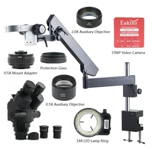 3,5X7X45X90X37 PM HDMI USB видеокамера шарнирная стойка зажим Simul-Focal промышленный Тринокулярный стереомикроскоп