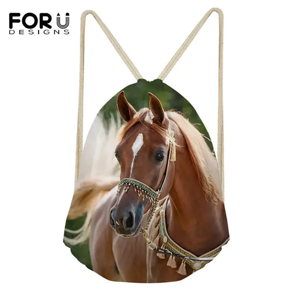 FORUDESIGNS/модные мини-сумки с рисунками маленьких цветов, лошади, с карманами, с рисунками животных, для девочек, дорожные рюкзаки - Цвет: CDWX3681Z3