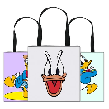 

Donald Duck and Daisy Women'S Tote Bag Large Beach Handbags Reusable Shopping Bags Eco Foldable Ladies Designer Shopper Bag T075