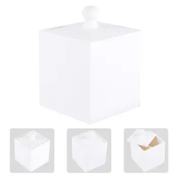 

1pcs Cotton Swabs Storage Box With Lid Dustproof Toothpick Container Organizer Cosmetic Cotton Case For Home Daily Use