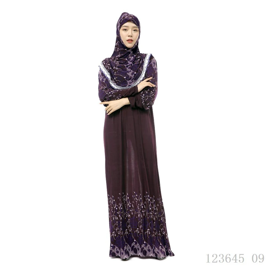 Мусульманское полное покрытие исламское платье Абая традиционное Hiijab+ платье комплект одежды женский арабский Ближний Восток Рамадан молитва наряды