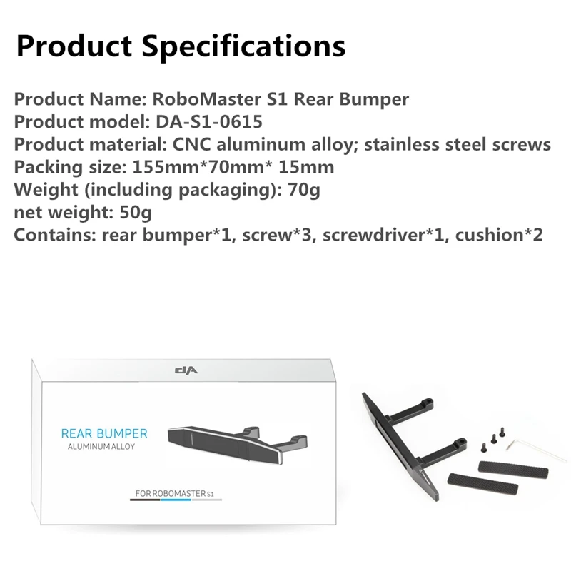 Задний бампер для Dji Robomaster S1 Интеллектуальный образовательный РОБОТ анти-столкновения протектор Robomaster S1 части