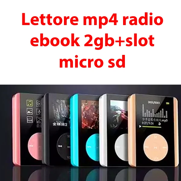 Leitor de Slot Fones de Ouvido Enviado da Itália Rádio 64gb Ebook 2gb Micro Usb Preto Branco qe 99 S0435 sd Mp4 js - 12 - Image 4