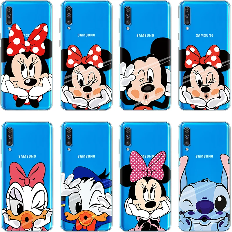 

Cute Lovely Cartoon Soft TPU Transparent Roque Funda Carcasa Cover Capa For Samsung Galaxy A70 A60 A50 A40 A30 A20 A20e A10 Case