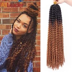 Alileader 18 22Inch Passion Twist Hair Synthetic Crochet Hair Goddess Faux Locs Fluffy Braiding Hair Ombre Hair Extensions