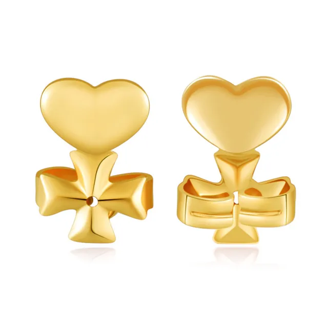 hot sale New magic heart butterfly clover Earring lift Backs Support Hypoallergenic Earrings Lift Lifters Fits All Post Earring gold crossing