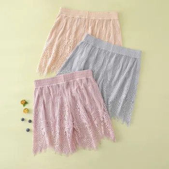 

Mallas Cortas Mujer Cotton Lace Eyelash Bottoming Safety Pants Breathable Shorts Women Can Wear Outside Bokserki Damskie 2020