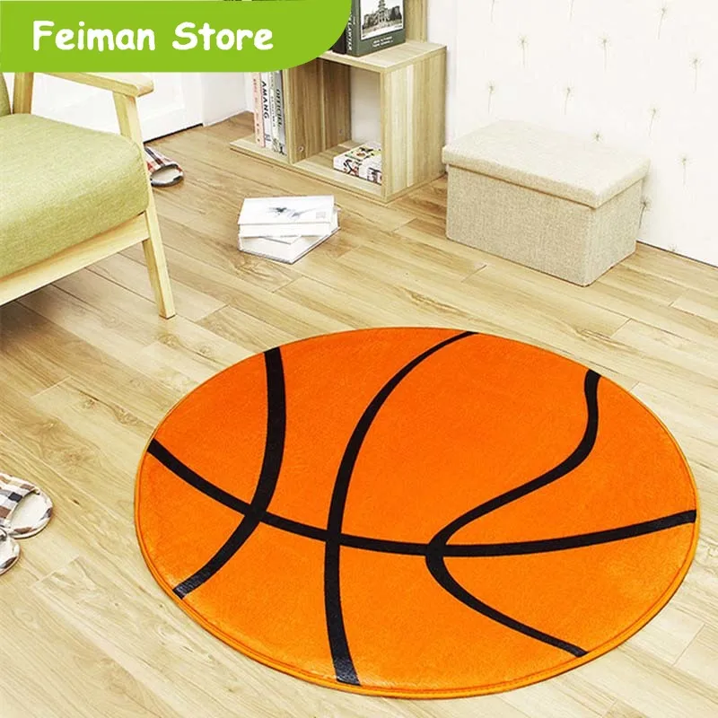 Круглые коврики Баскетбол для коврики для гостиной и ковры для дома гостиная детский коврик для комнаты украшение дома