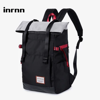 

inrnn Men Fashion Backpacks Student School Bag Outdoor Waterproof Backpack for Teenager Male Travel Laptop Bags Boy Rucksack New
