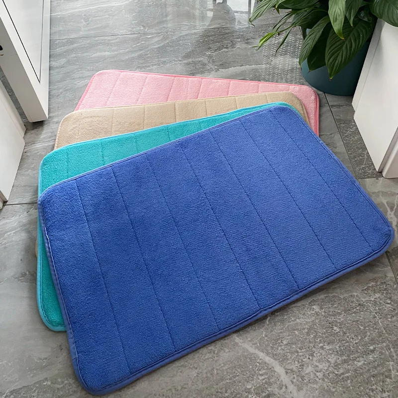 

Bedroom Carpet Floor Mats Entrance Door Mats, Bathroom and Toilet Absorbent Floor Mats, Coral Velvet Bath Mat Bath Rug