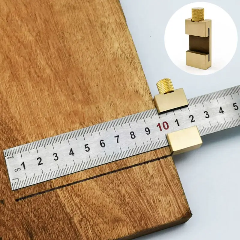 

Woodworking Metric Inch Line Scriber Ruler Positioning Marking Scriber Measuring Ruler Gauge Woodworking Tool
