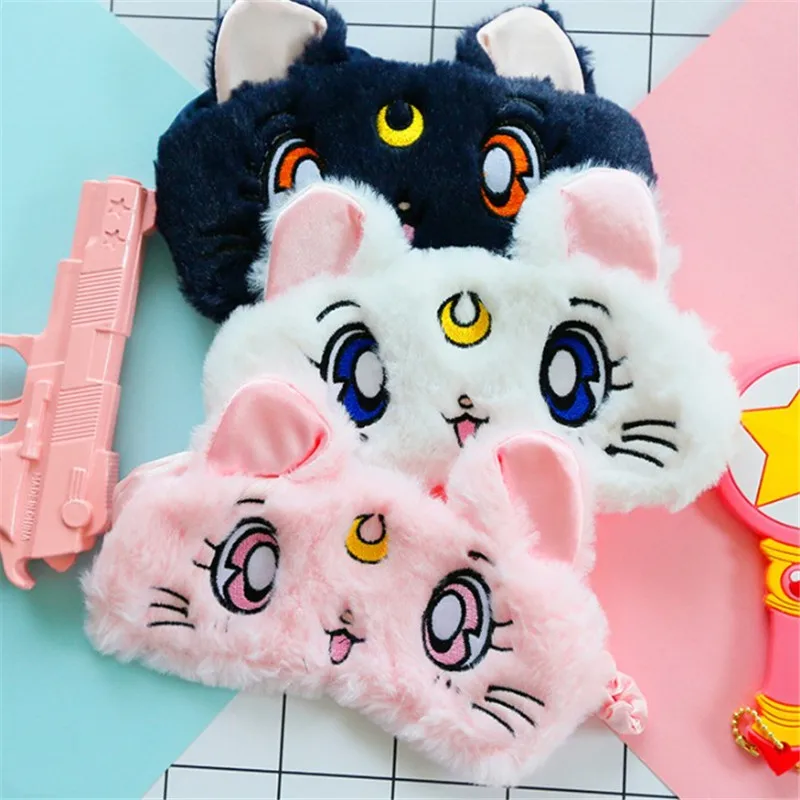 Comfortable Cartoon Cute Sleeping Eye Mask Lovely Cat Pattern Blindfold Eye Patch Eye
