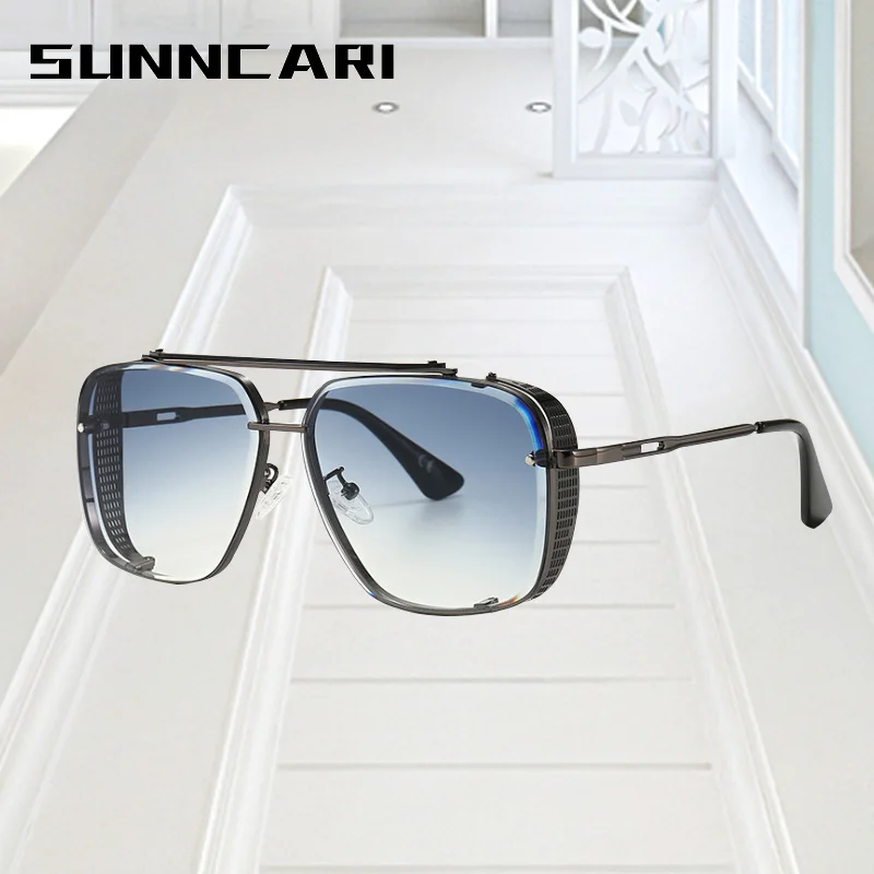 

Vintage Steampunk Sunglasses Men 2020 Retro Metal Square Eyewear Trendy Brand Sun Glasses Shades For Women lunette de soleil