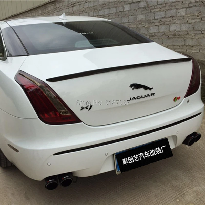 Для Jaguar XJ 2011- автомобильный Стайлинг карбоновое волокно задний спойлер на крыше крыло багажника губы загрузки крышка автомобиля Стайлинг