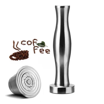 

Stainless Steel Coffee Capsule Powder Hammer Set Reusable Coffee Capsule Cup Filter for Cafes, Bars, Offices, Teahouses