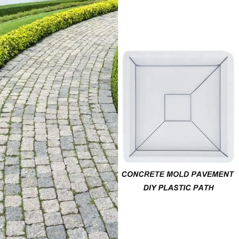 DIY Пластиковый путь производитель бетонной формы тротуара 34*34*7 см косой решетки абразивный инструмент для плесени тротуарной цементный кирпич