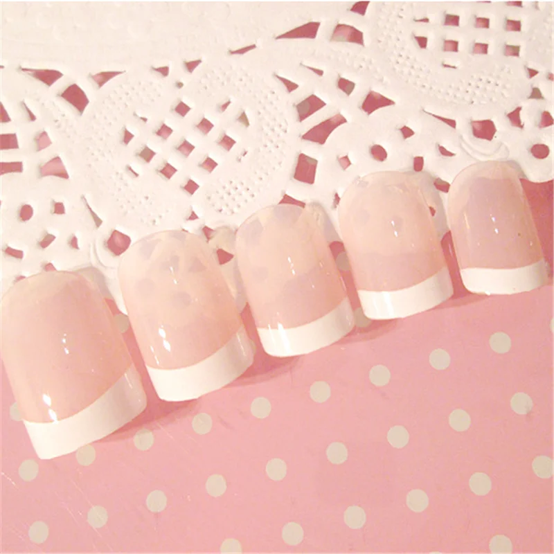 Свадебные накладные ногти с клеем, стикер с коротким квадратным камнем поцелуй пресс на поддельные ногти искусственные прозрачные Unghie Finte - Цвет: F055-1