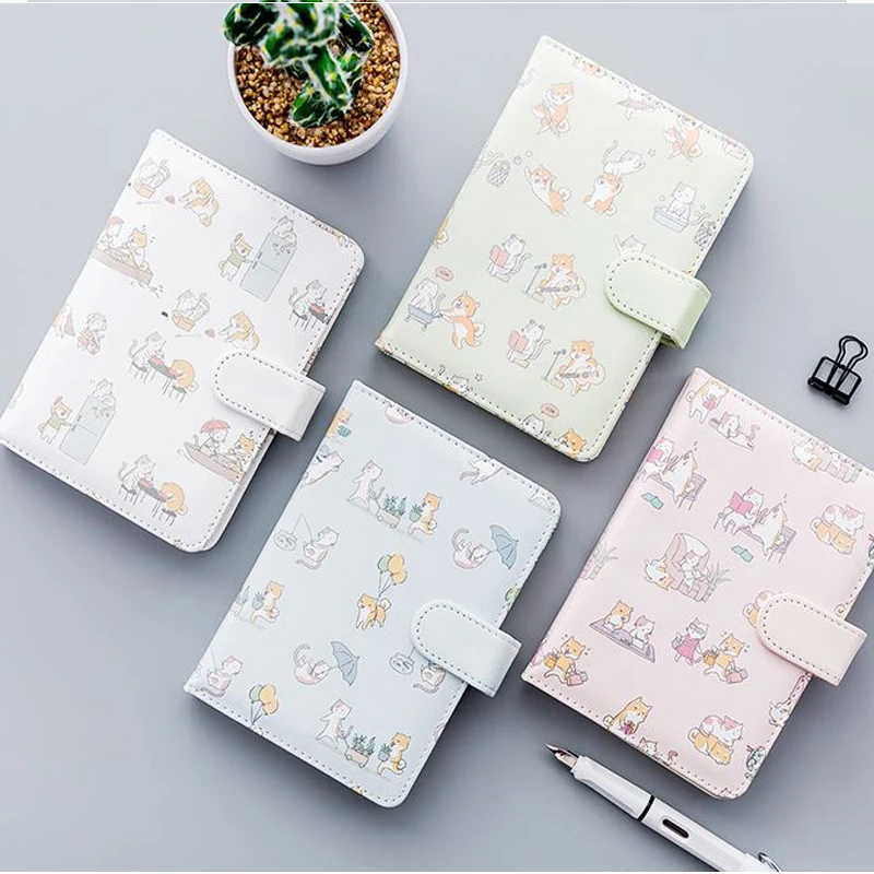 

Cute Planner NoteBook Color Inner Page Diary Agenda PU Bullet Journal Note Book Cartoon Cat Dog Sketchbook Stationery Papelaria