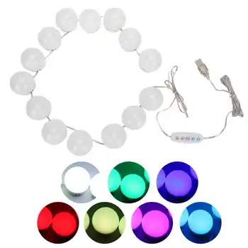 

Makeup Mirror Light 14 LED Kit Bulbs Vanity Light Dimmable Hollywood PE USB