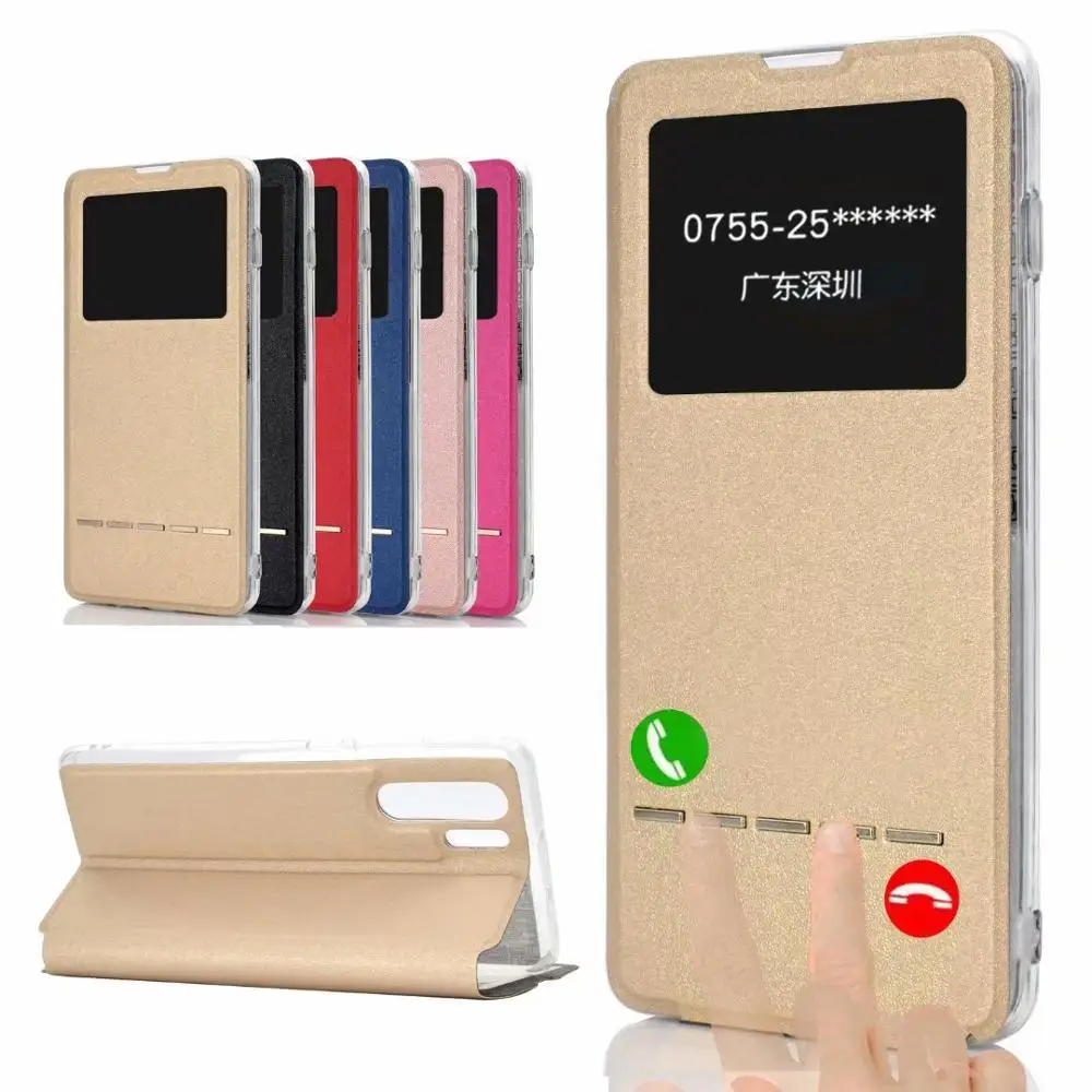 

Business View Window Flip PU Leather Case For Samsung Galaxy A20 A30 A40 A50 A70 S10 Plus Case