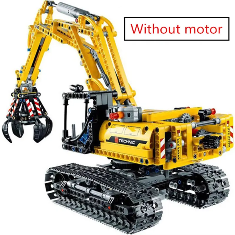 720 шт. 2в1 совместимый бренд Technic экскаватор модель строительные блоки Кирпич без комплект двигателя город дети игрушки для детей подарок - Цвет: No.38014