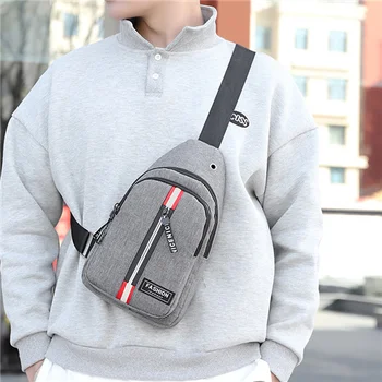 

SHUJIN Multi Pocket Shoulder Men Chest Bag waist Pack Teenager messenger Belt Waist Bag Man Women USB Charging Cell Phone