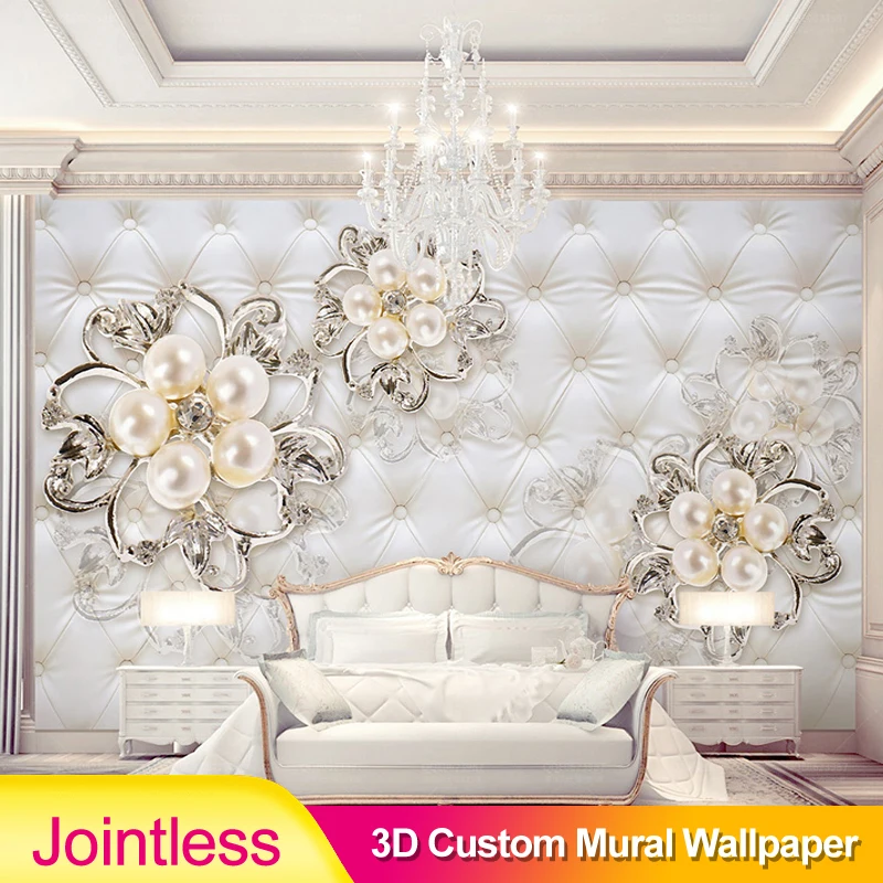 Бесшовный 3D фантазийный Европейский мягкий пакет стерео рельефный жемчужный