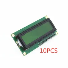 10 шт. ЖК-модуль желто-зеленый экран PCF8574 IIC/I2C 1602 lcd для Arduino UNO r3 mega2560