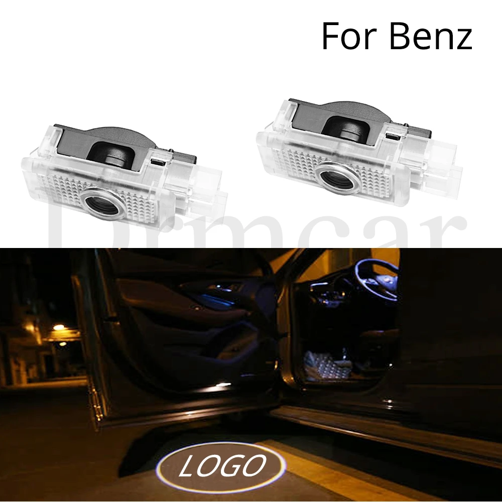 2X Светодиодный светильник для двери автомобиля, проектор, лампа с логотипом, приветственный светильник, Лазерная Тень Для Mecedes-Benz w203 w208 w209 r171 c119 w240 r172