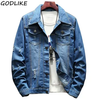 

Mens Jeans Jackets High Quality 2019 Autumn Solid Bomber Jacket Men Denim Coats For Men Bomber Coat Male Plus Size 4XL 5XL