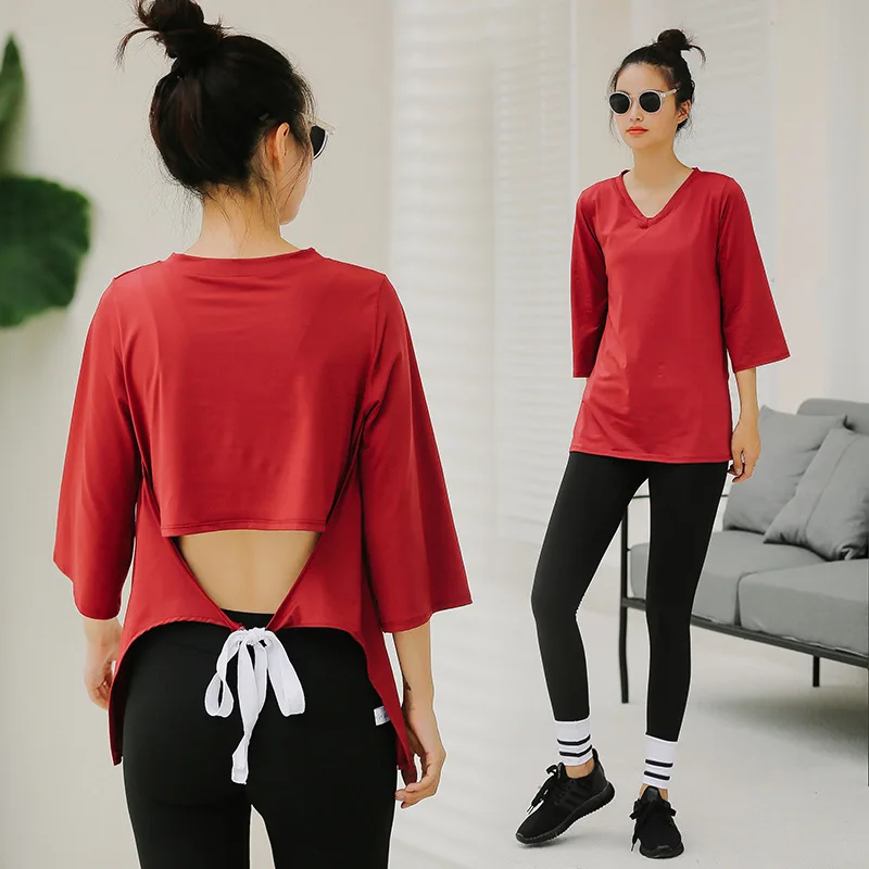 

Autumn And Winter New Style Korean-style Large Size Loose-Fit Running Yoga Clothes Suit WOMEN'S Bra Three-piece Set Sports Cloth