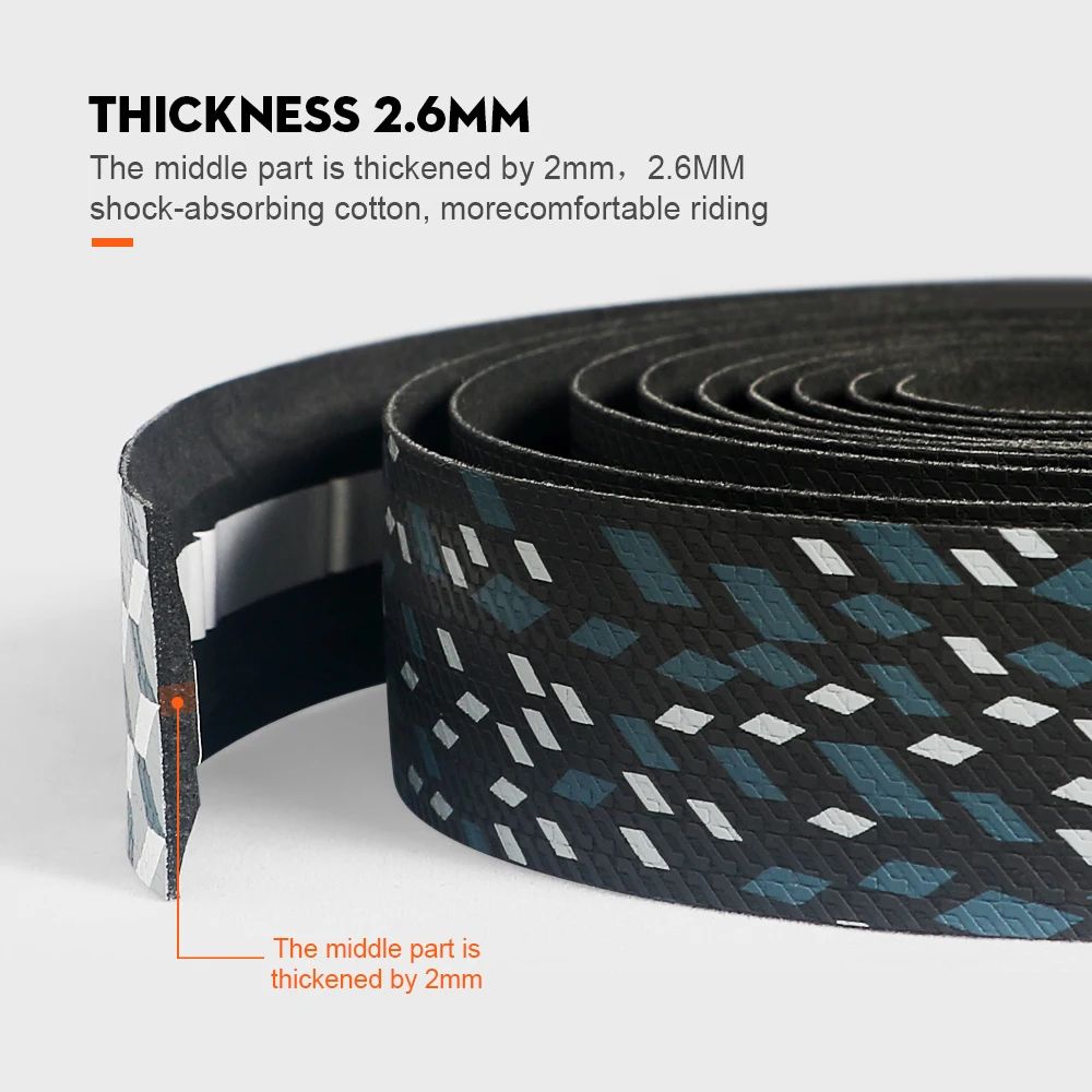 Soft Road Bike Bicycle Handlebar Cork EVA PU Bar Tape Professional Cycling Damping Anti-Vibration Wrap With 2 Bar Plug bike handlebar tape