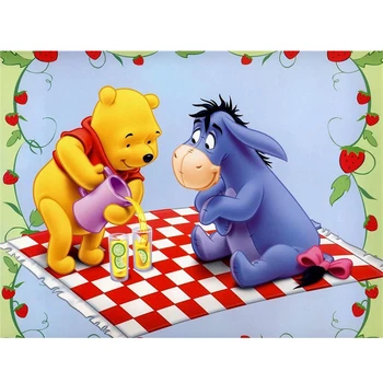 

5d Diy Full Square Diamond Painting Mosaic Winnie The Pooh Decor Diamond Rhinestone Embroidery Cross Stitch Children Gift Pj059