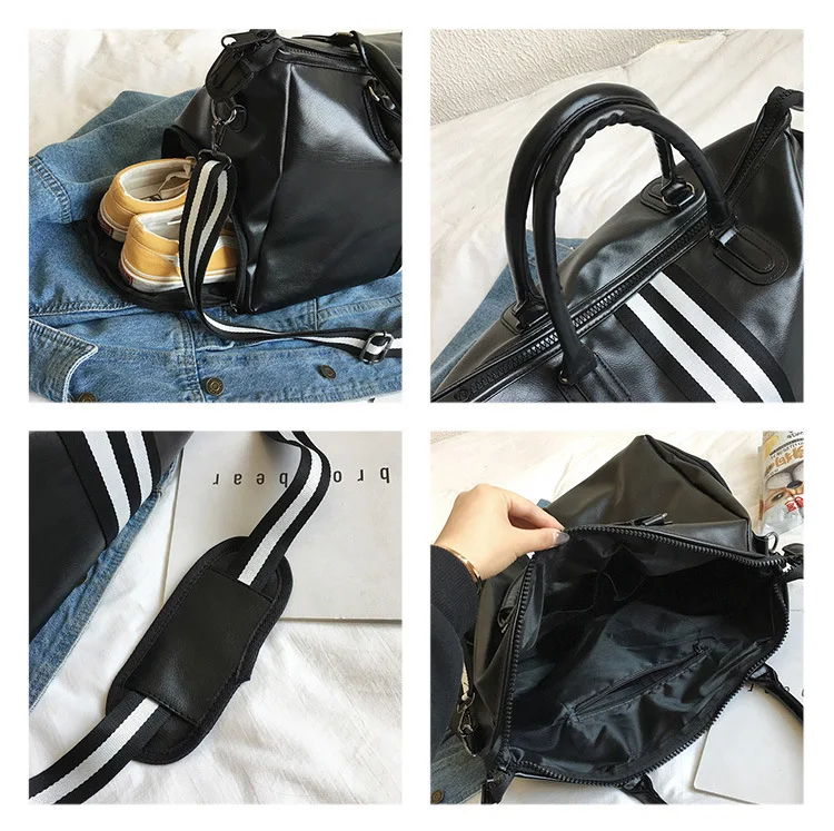 Популярный бренд, короткая дорожная сумка, Мужская и Женская Ручная сумка через плечо, сумка для багажа, Большая вместительная обувь, спортивная сумка