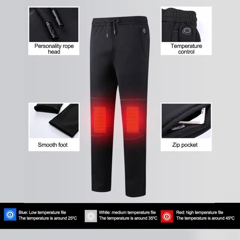 Ветрозащитные брюки унисекс с USB и электрическим подогревом для мужчин женщин