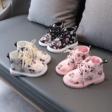 Disney – bottes en fourrure Minnie Mouse pour bébé, chaussures de bonne qualité pour les premiers pas de bébé, garde au chaud en hiver