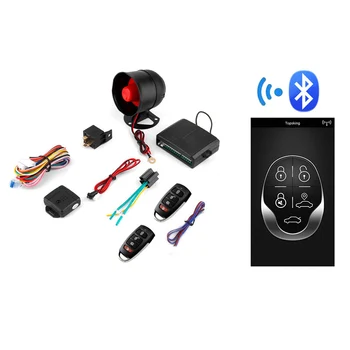 

Universal Car Bluetooth One Way Burglar Alarm Mobile Phone App Remote Protection Security System+ 2 Remote Control Burglar